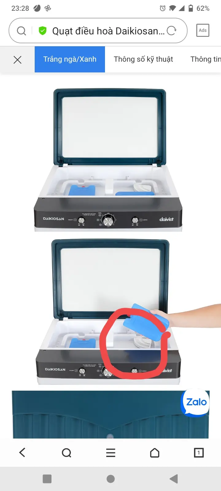 Khách hàng review Quạt điều hoà Daikiosan DM103 175W 23
