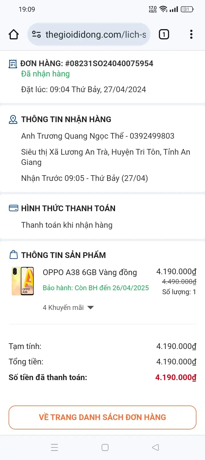 Khách hàng review Điện thoại OPPO A38 6GB/128GB 5