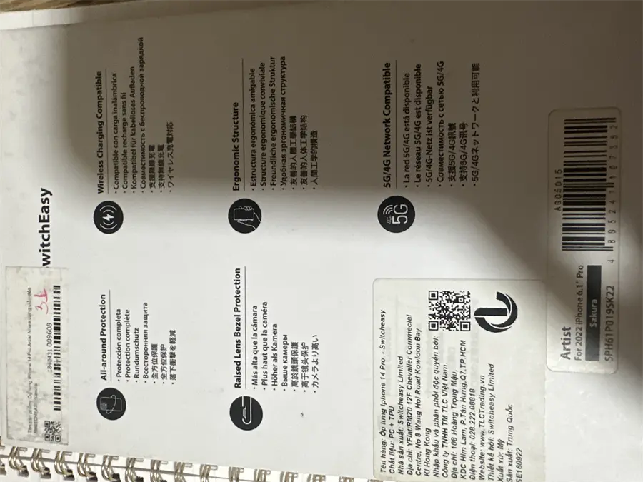 Khách hàng review Ốp lưng iPhone 14 Pro Nhựa cứng viền dẻo SwitchEasy Artist 2