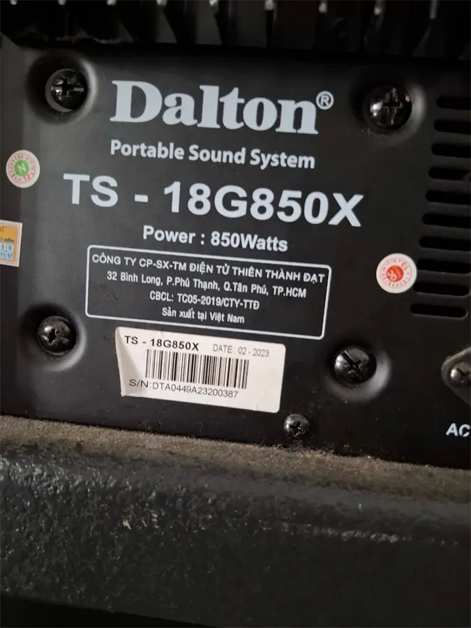 Khách hàng review Loa kéo karaoke Dalton TS-18G850X 850W 2