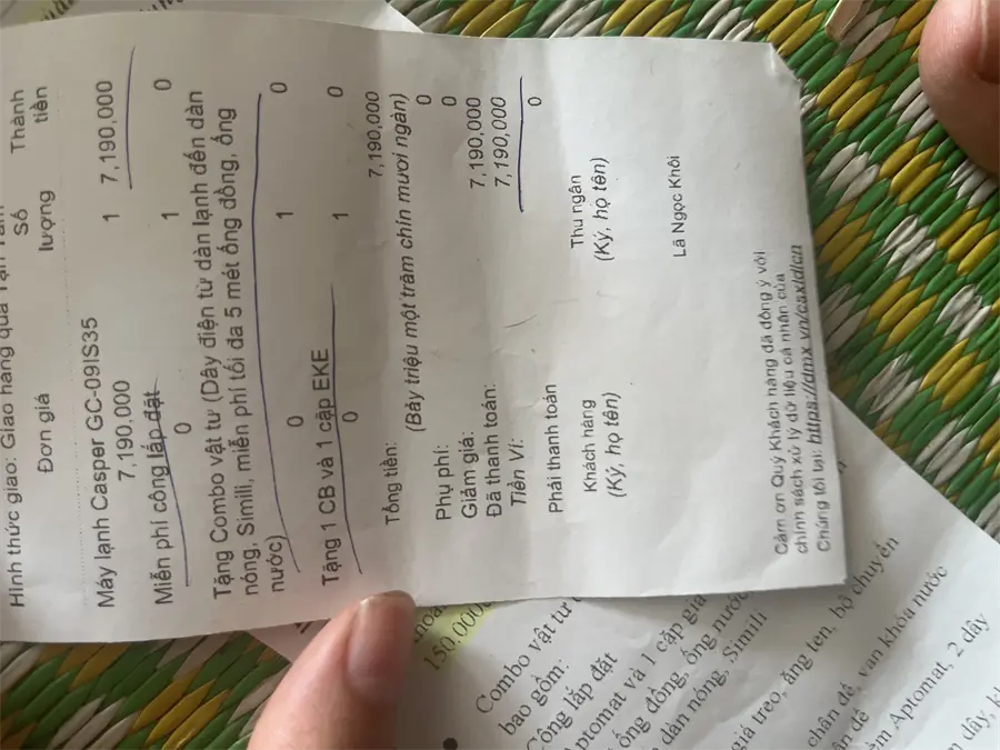 Khách hàng review Máy lạnh Casper Inverter 1 HP GC-09IS35 5