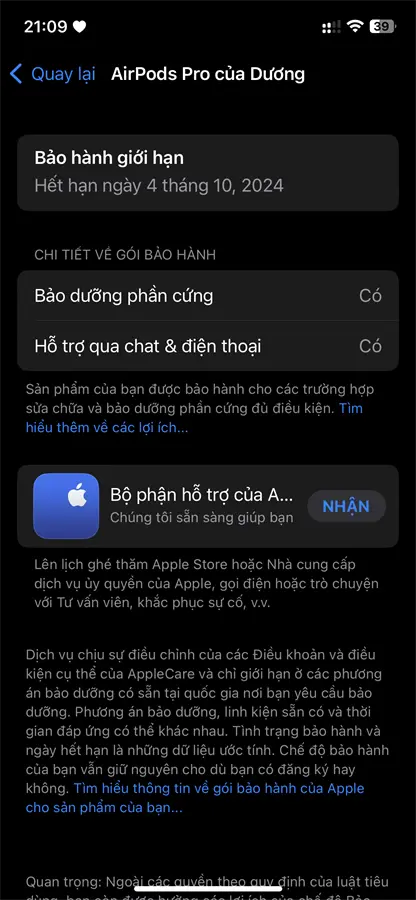 Khách hàng review Tai nghe Bluetooth AirPods Pro (2nd Gen) MagSafe Charge (Lightning) Apple MQD83 1