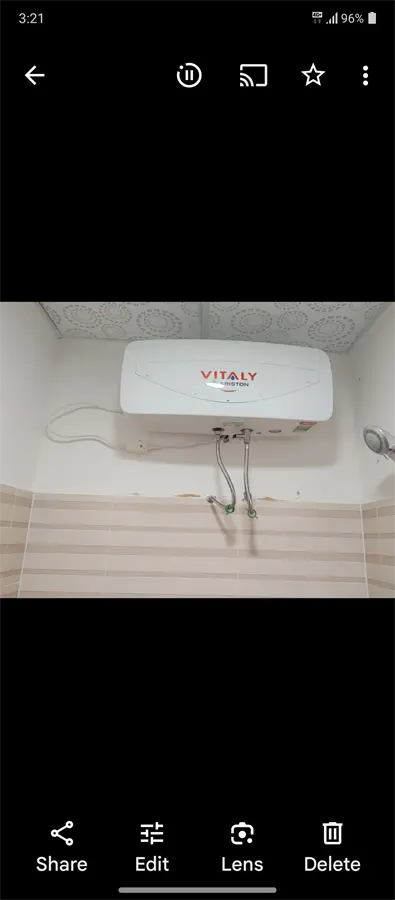 Khách hàng review Máy nước nóng gián tiếp Ariston 20 lít 2500W VITALY 20 SLIM 2.5 FE 5