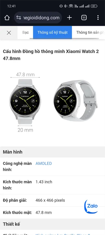 Khách hàng review Xiaomi Watch 2 47.8mm dây silicone 7