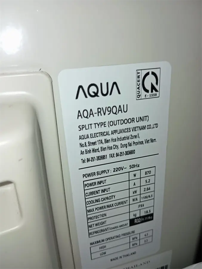 Khách hàng review Máy lạnh AQUA Inverter 1 HP AQA-RV10QA2 4