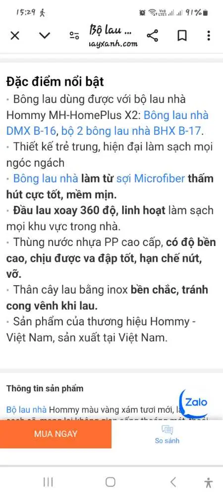 Khách hàng review Bộ lau nhà 360 Hommy MH-HomePlus X2 3