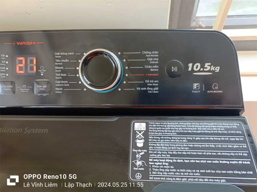 Khách hàng review Máy giặt Aqua 10.5 kg AQW-FR105JT BK 3
