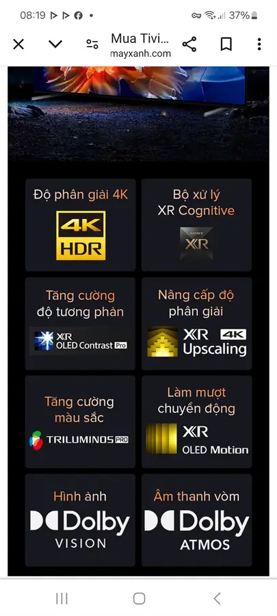Khách hàng review Google Tivi Sony 4K 55 inch XR-55X90K 2