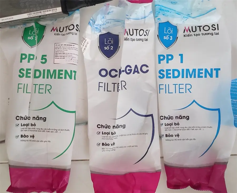 Khách hàng review Lõi lọc thô Mutosi số 1 PP 5 micron 1