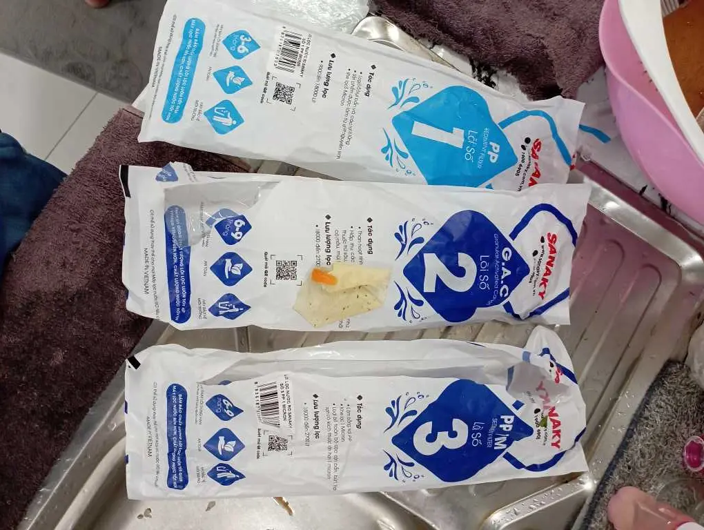 Khách hàng review Lõi lọc thô Sanaky số 2 GAC than hoạt tính 1