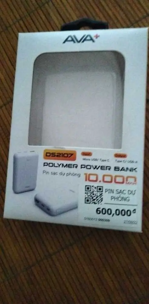 Khách hàng review Pin sạc dự phòng Polymer 10000mAh Type C 15W AVA  DS2107 1