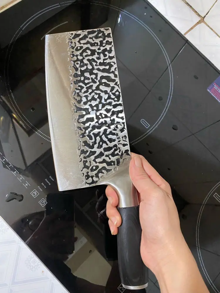 Khách hàng review Dao chặt inox Delites CW-KF23 3