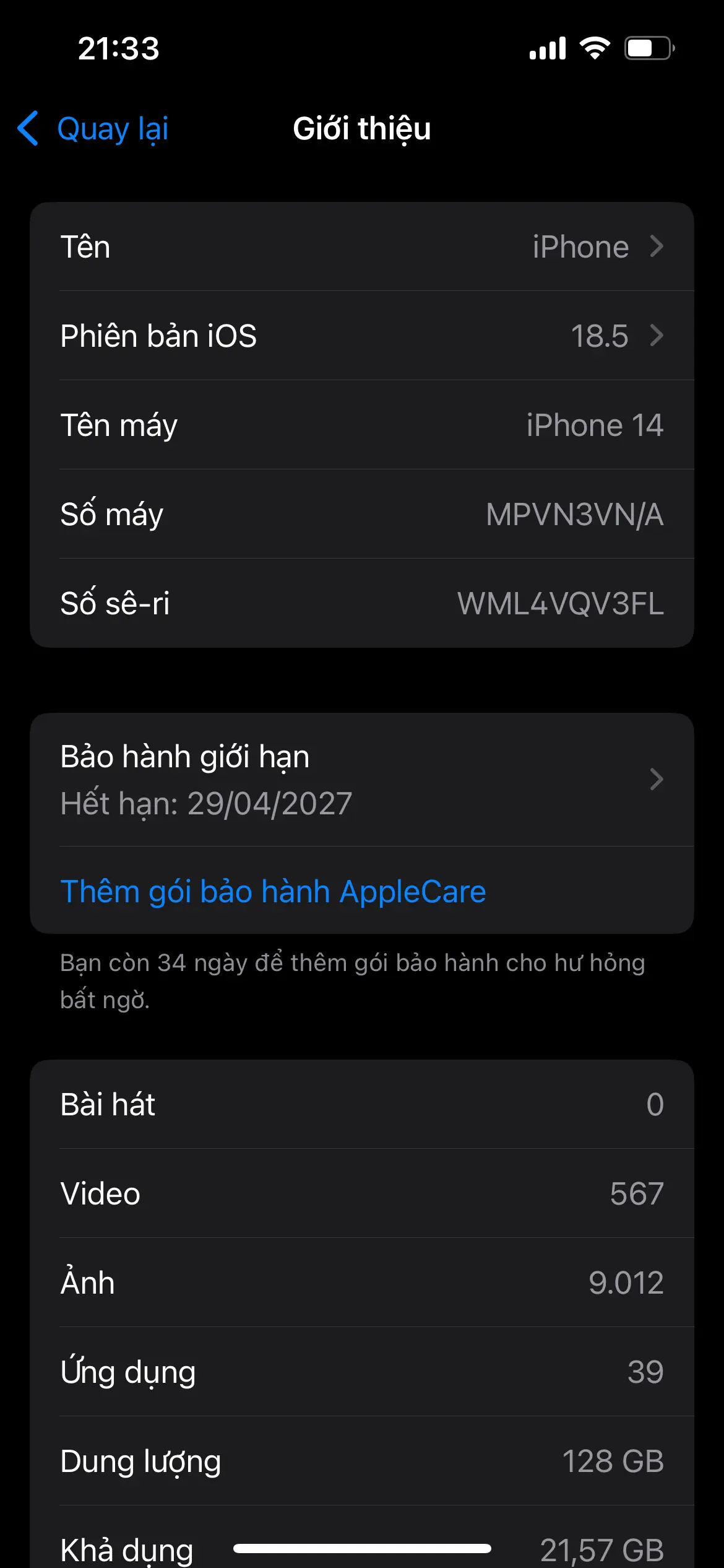 Khách hàng review Điện thoại iPhone 14 128GB 2