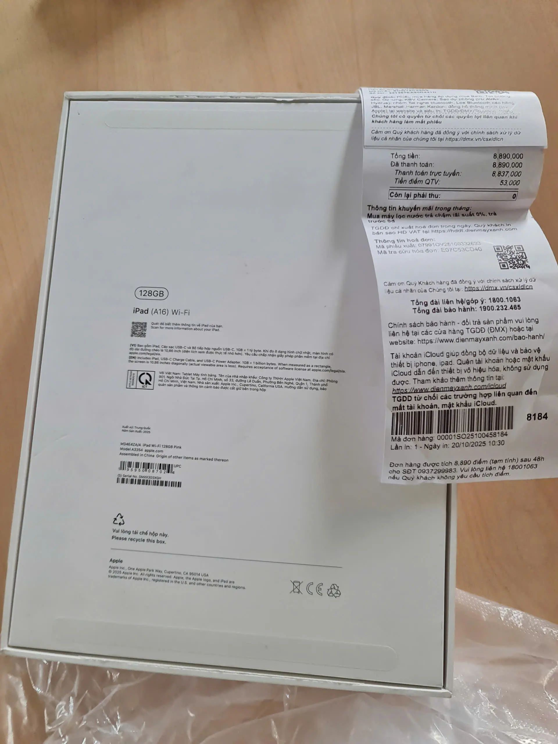 Khách hàng review Máy tính bảng iPad A16 WiFi 128GB 5
