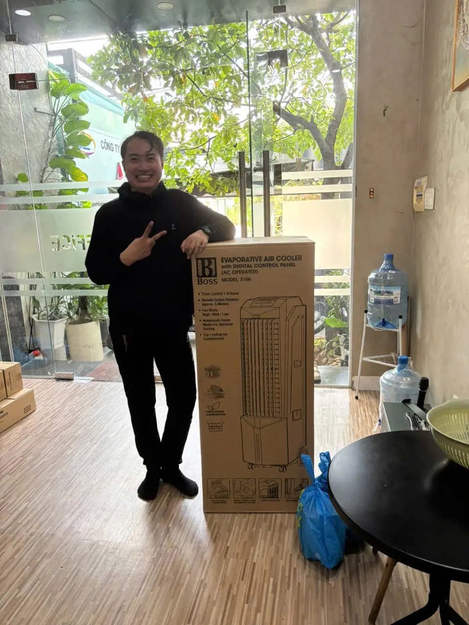 Khách hàng review Quạt điều hòa Boss S106 160W 8