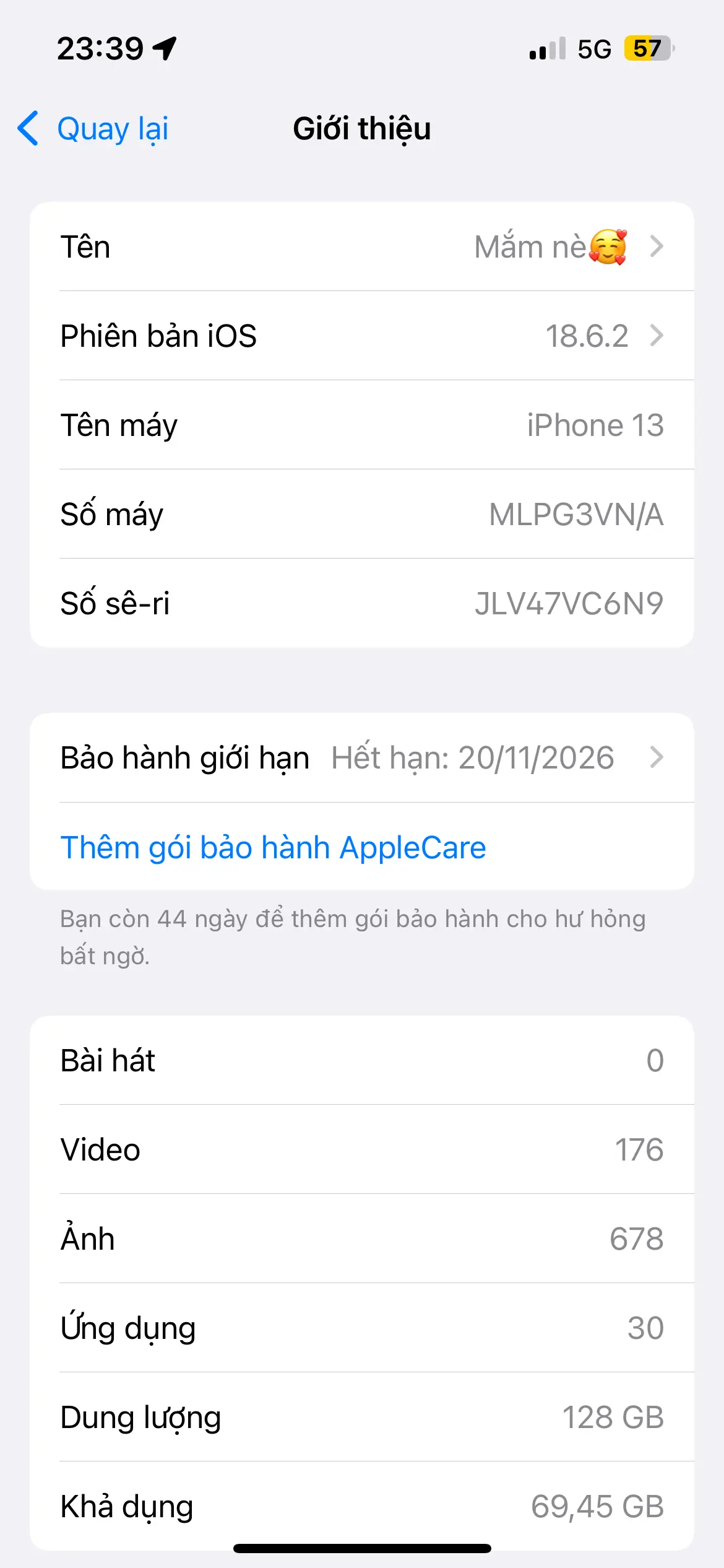 Khách hàng review Điện thoại iPhone 13 128GB 65