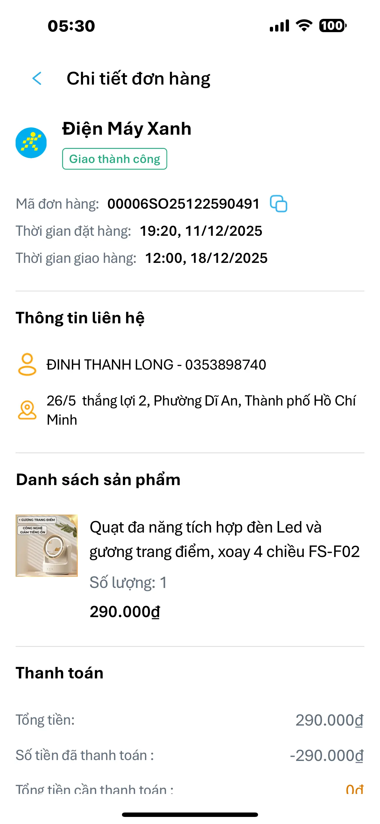 Khách hàng review Quạt không cánh Daixin FS-F02 8W 1
