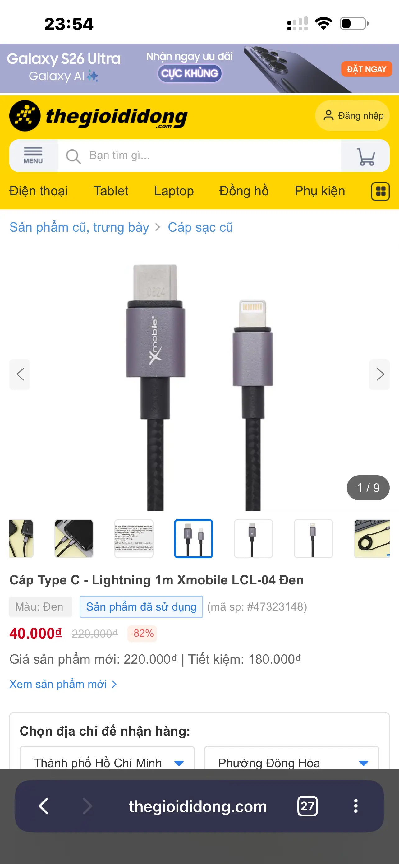 Khách hàng review Cáp sạc nhanh và truyền dữ liệu Type-C - Lightning 27W 1m Xmobile LCL-04 1