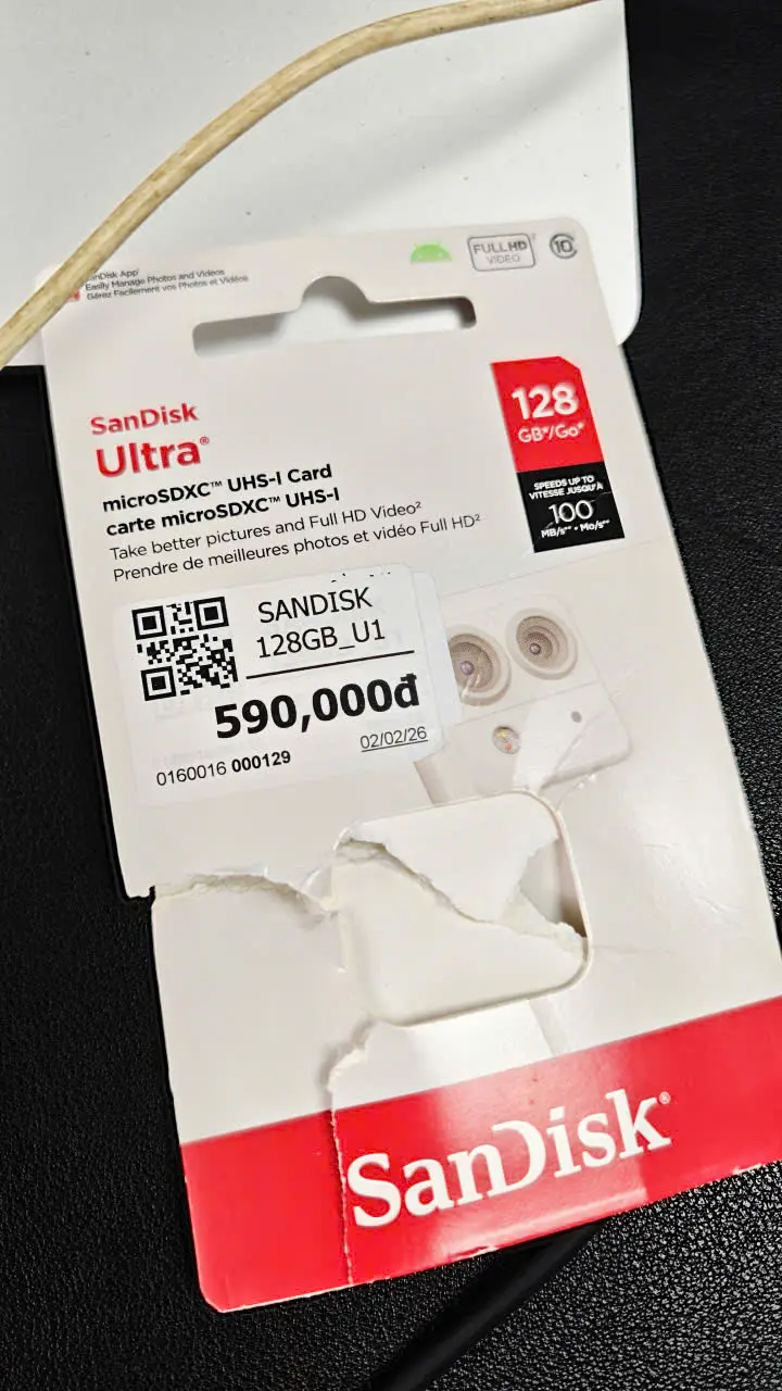 Khách hàng review Thẻ nhớ Sandisk MicroSD 128GB class 10_U1 2