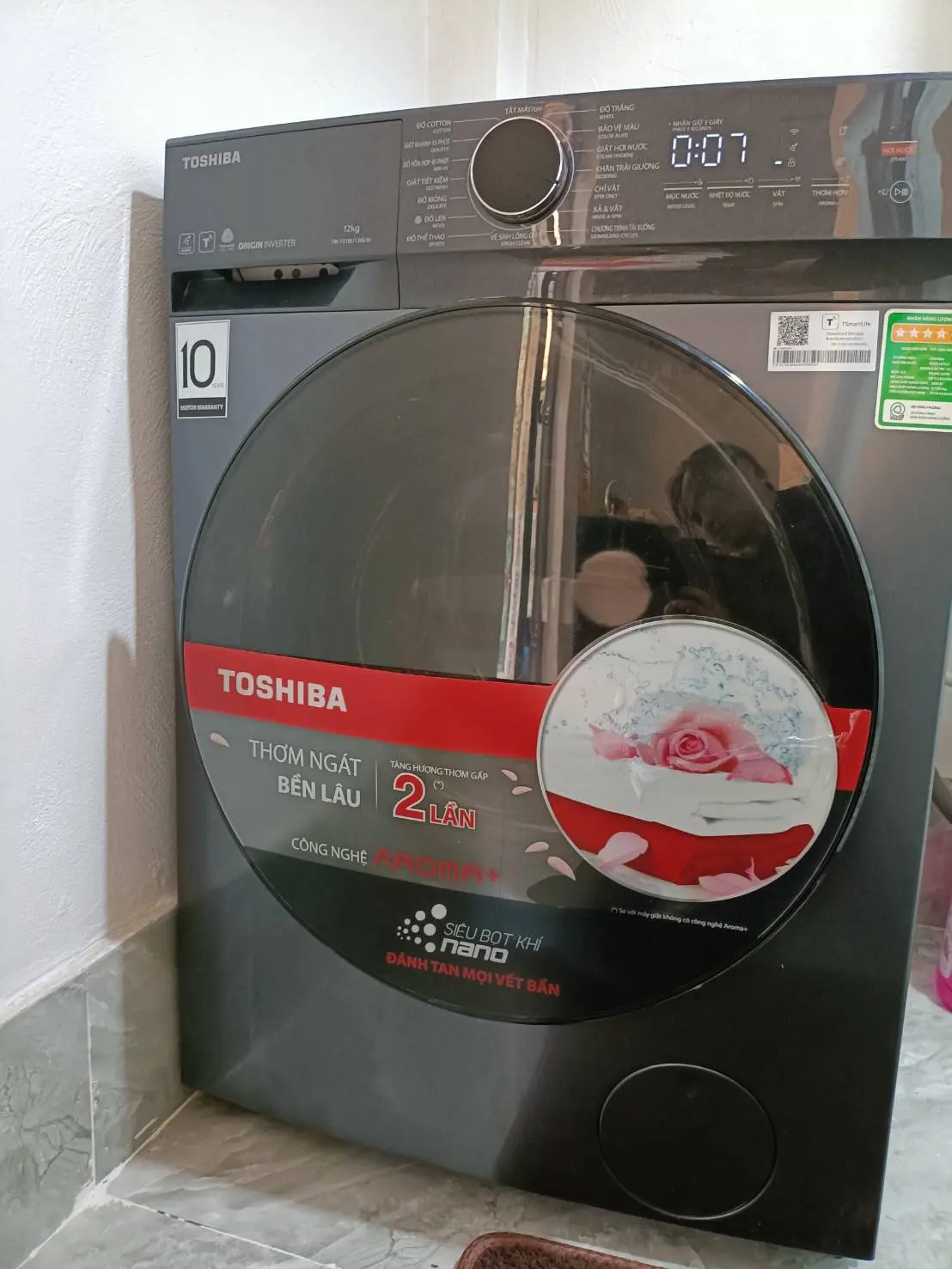 Khách hàng review Máy giặt Toshiba Inverter 12 kg TW-T21BU130UWV(MG) 2