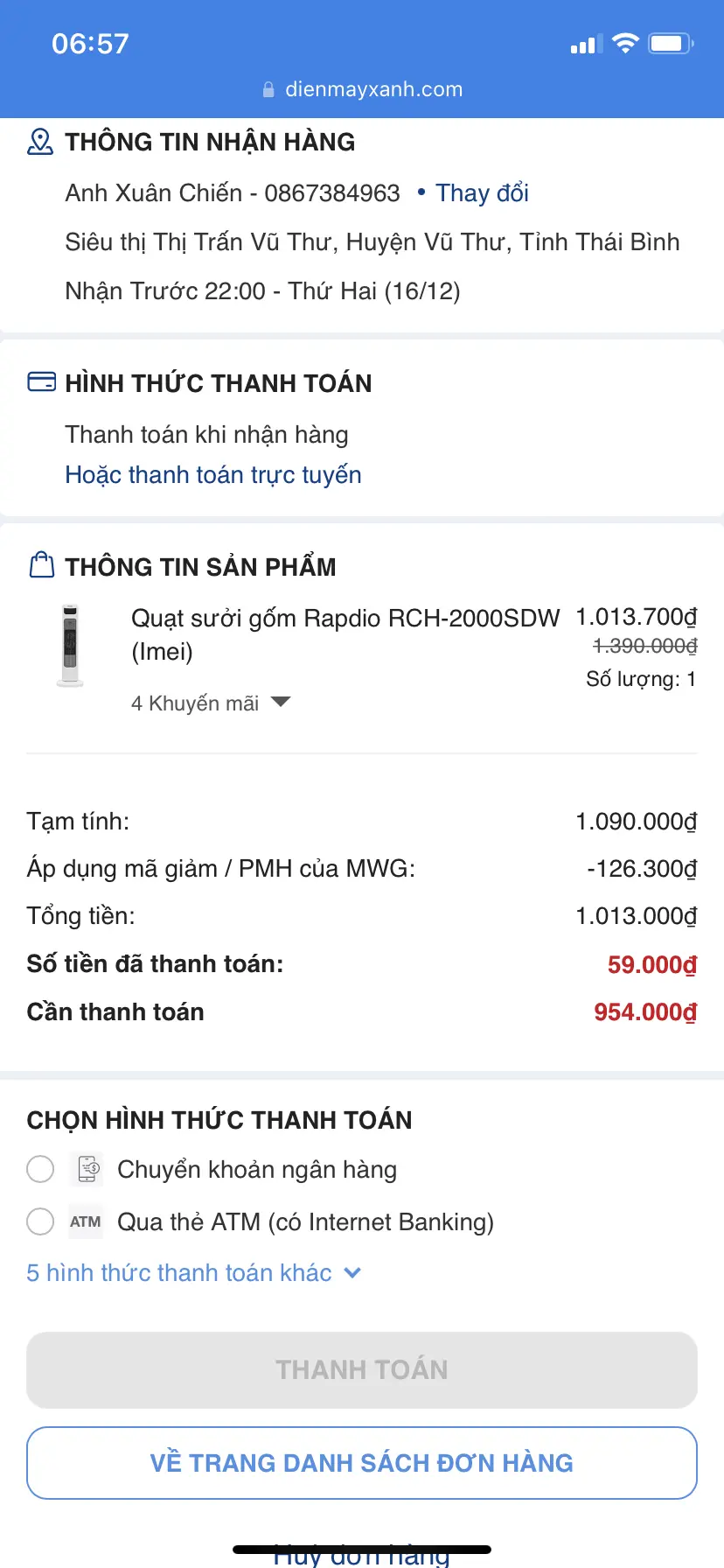 Khách hàng review Quạt sưởi gốm Rapido RCH-2000SDW 2