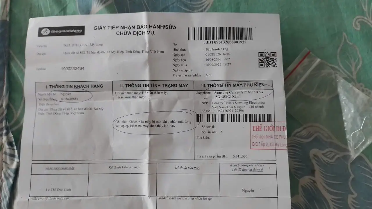 Khách hàng review Điện thoại Samsung Galaxy A17 5G 8GB/256GB 1