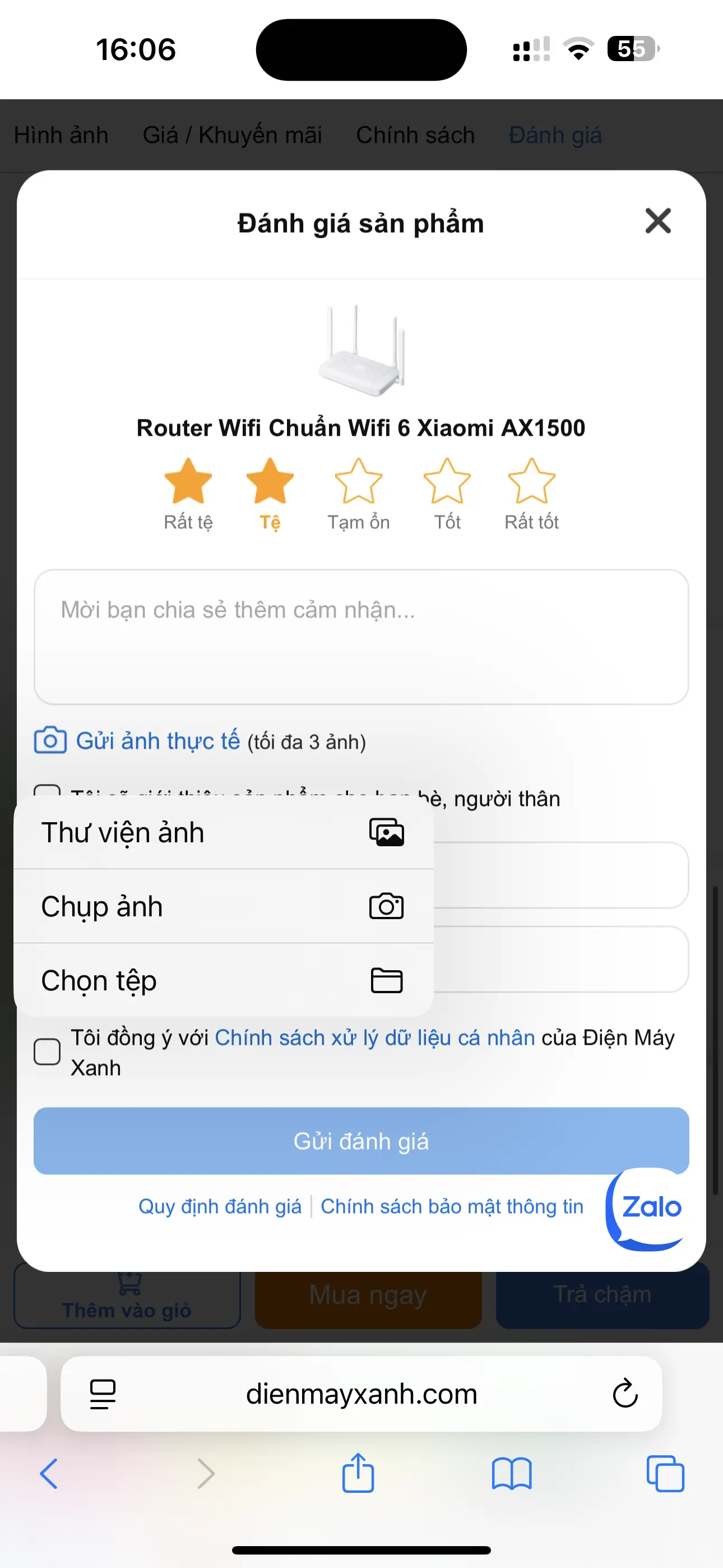 Khách hàng review Router Wifi Chuẩn Wifi 6 Xiaomi AX1500 1