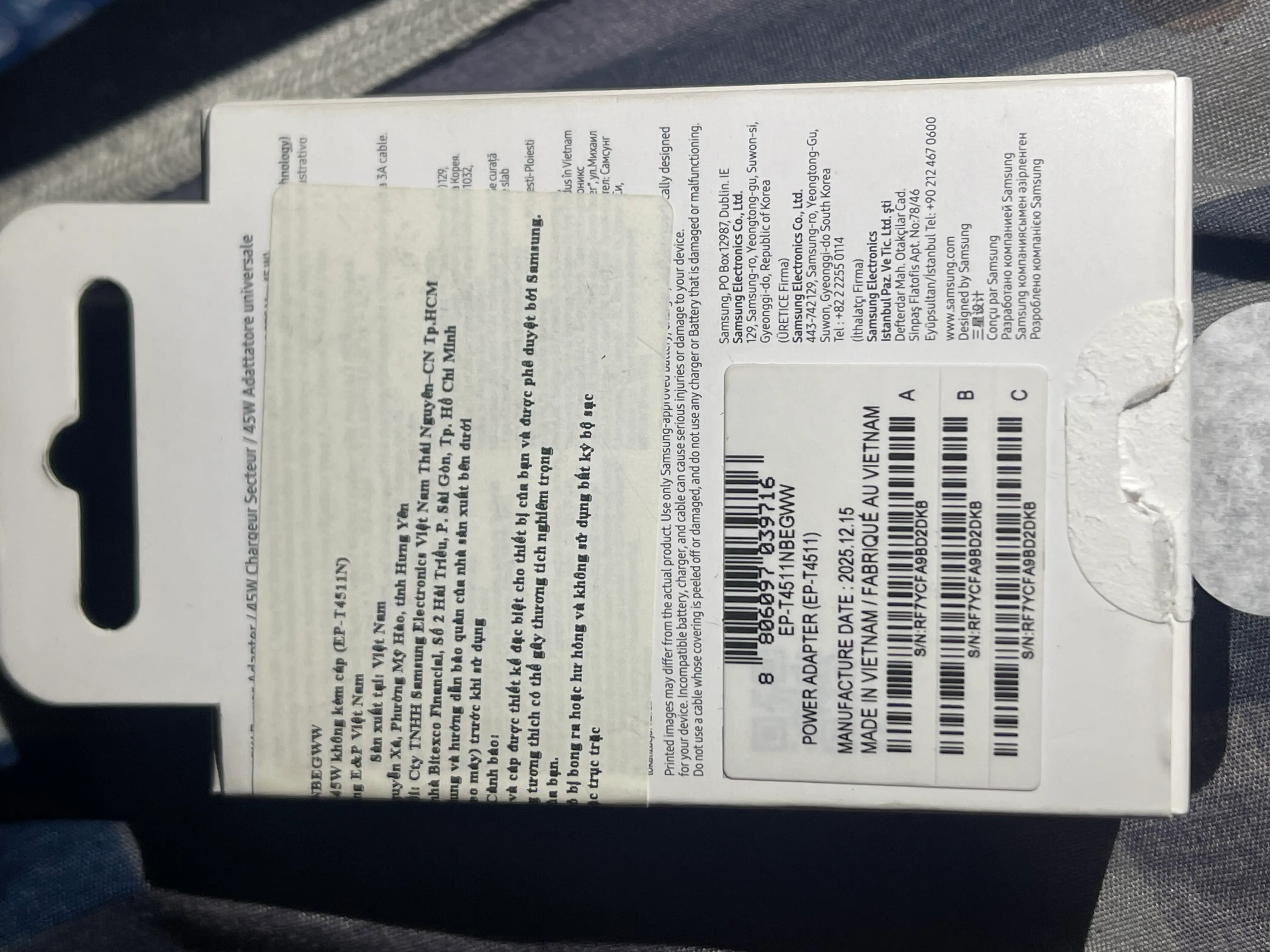 Khách hàng review Sạc nhanh Type-C PD 45W Samsung EP-T4511NB 2