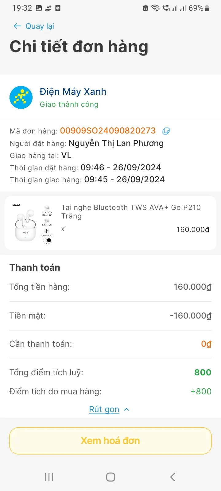 Khách hàng review Tai nghe Bluetooth True Wireless AVA  Go P210 2
