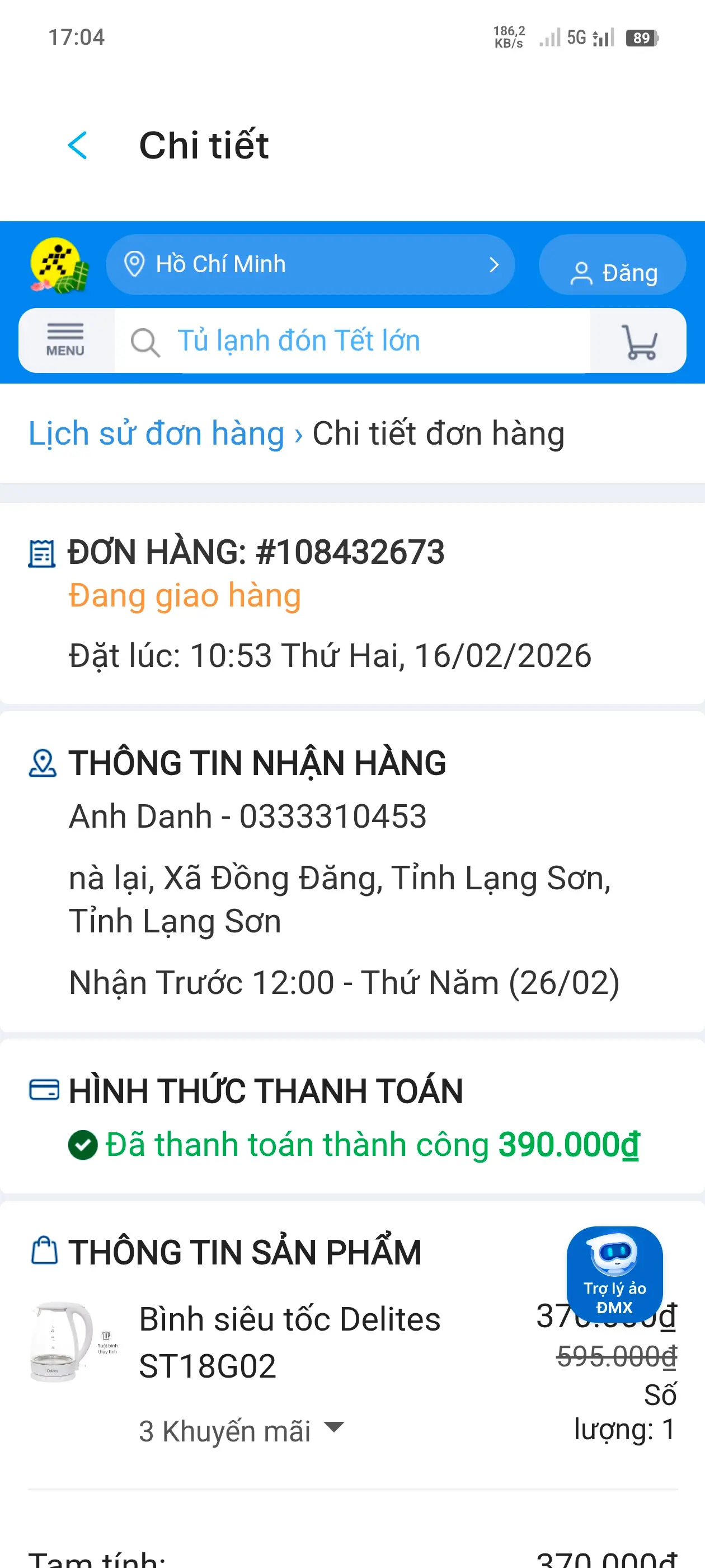 Khách hàng review Bình đun siêu tốc Delites 1.8 lít ST18G02 1