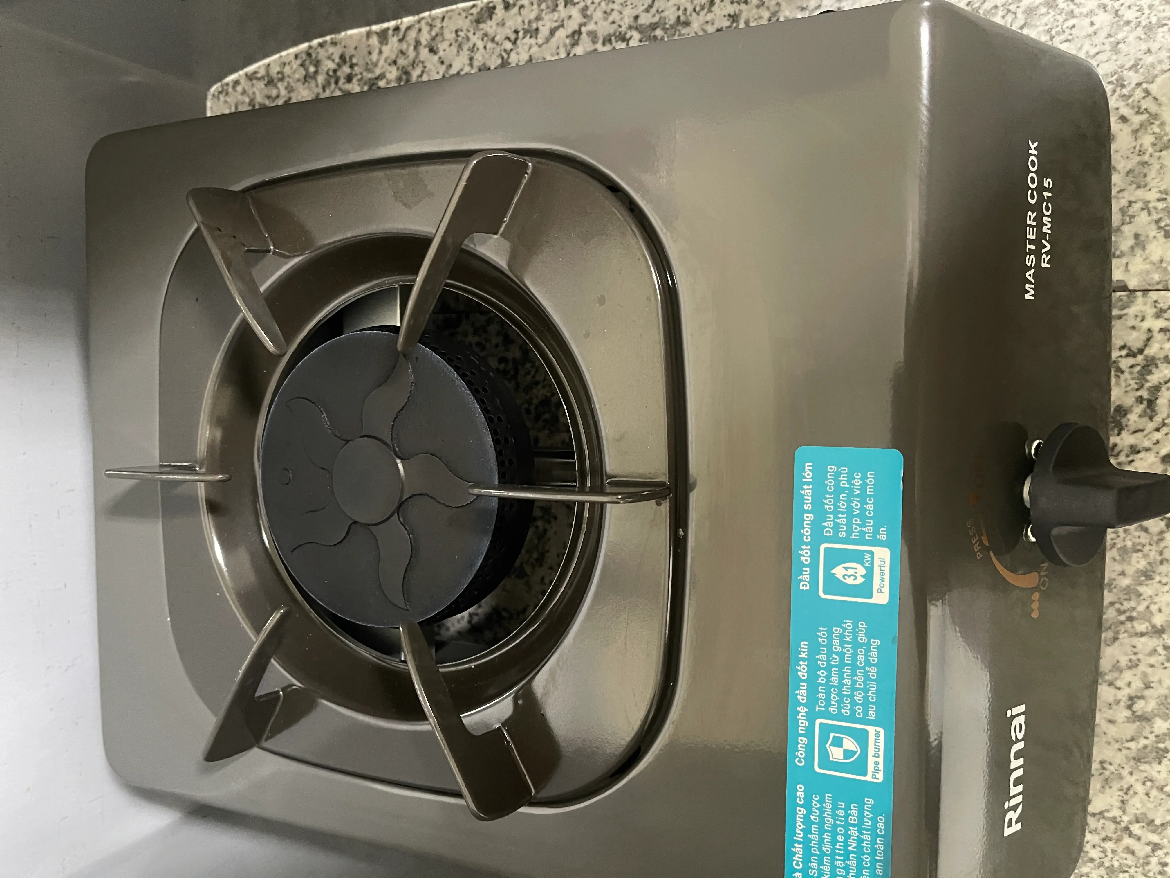 Khách hàng review Bếp ga đơn Rinnai RV-MC15G 3