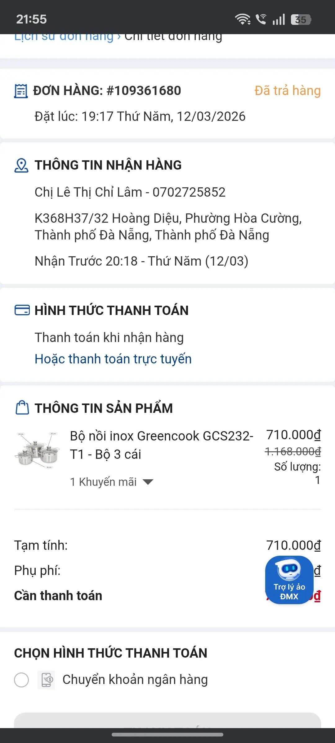Khách hàng review Bộ 3 nồi inox 5 đáy nắp kính Green Cook GCS232-T1 1