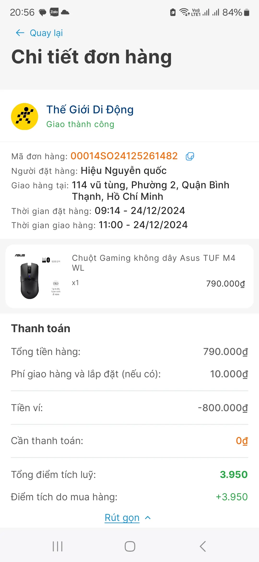 Khách hàng review Chuột Bluetooth Gaming Asus TUF M4 WL 1