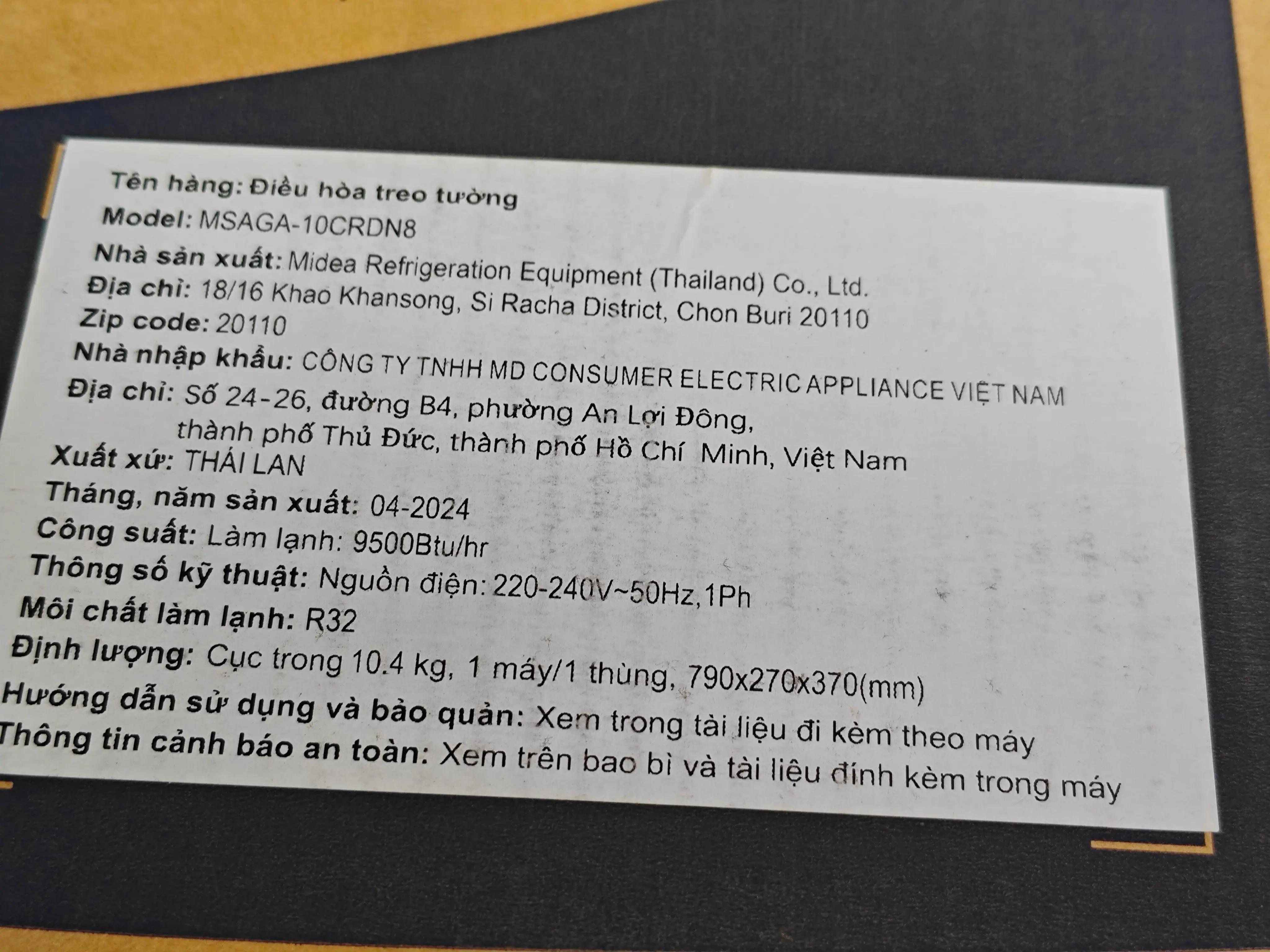 Khách hàng review Máy lạnh Midea Inverter 1 HP MSAGA-10CRDN8 1
