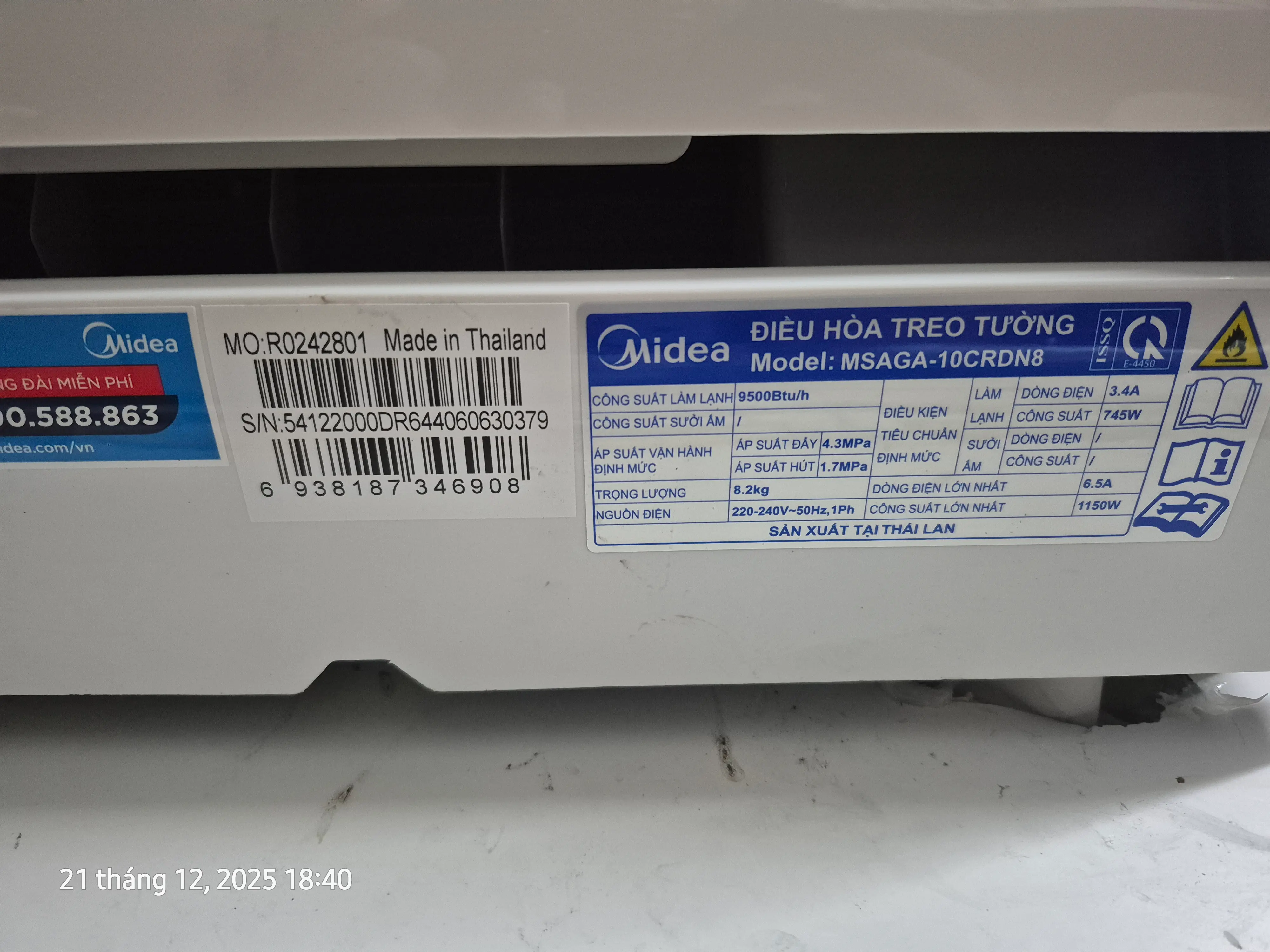 Khách hàng review Máy lạnh Midea Inverter 1 HP MSAGA-10CRDN8 4