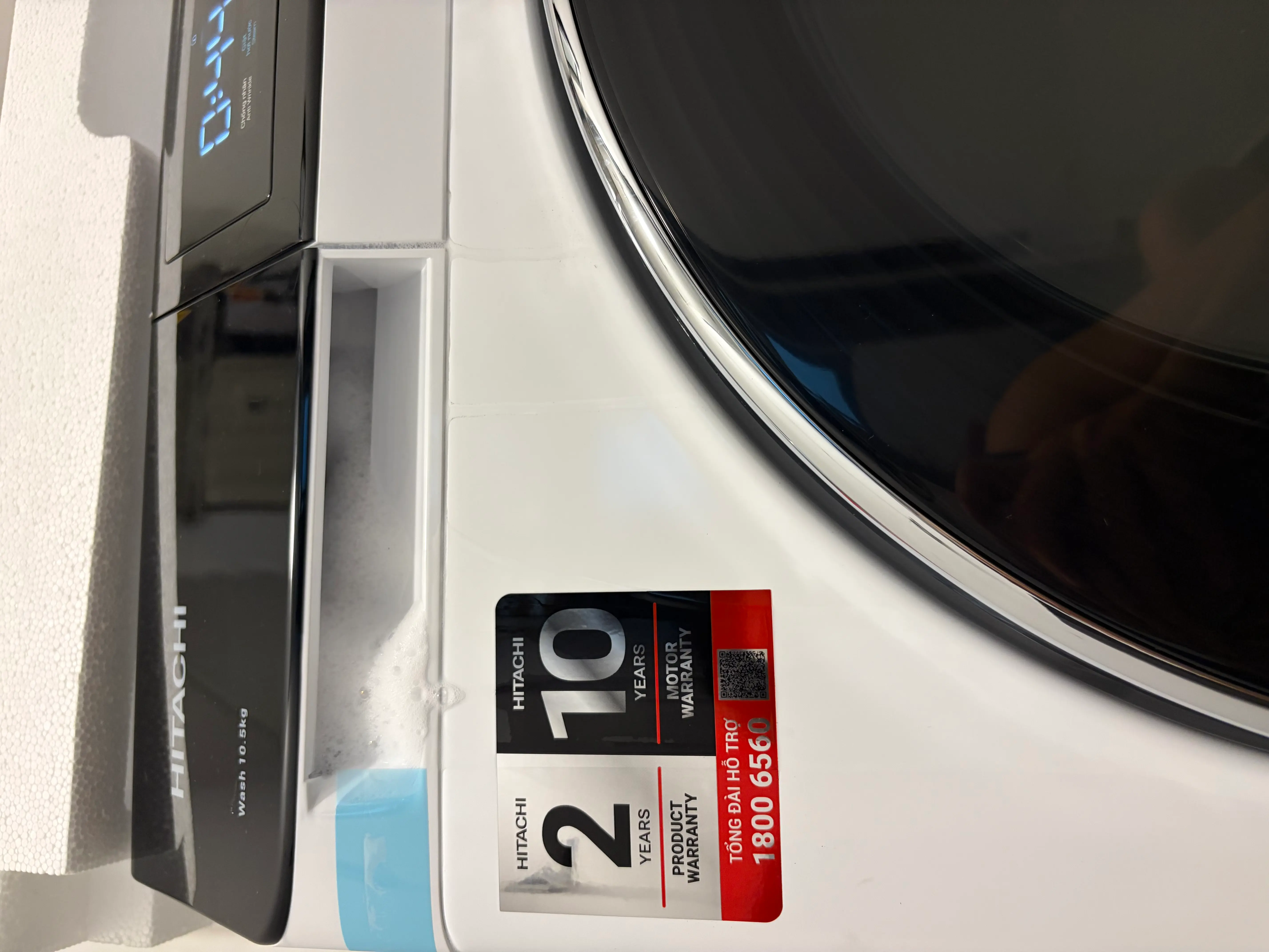 Khách hàng review Máy giặt Hitachi Inverter 10.5 kg BD-1054HVOW 1
