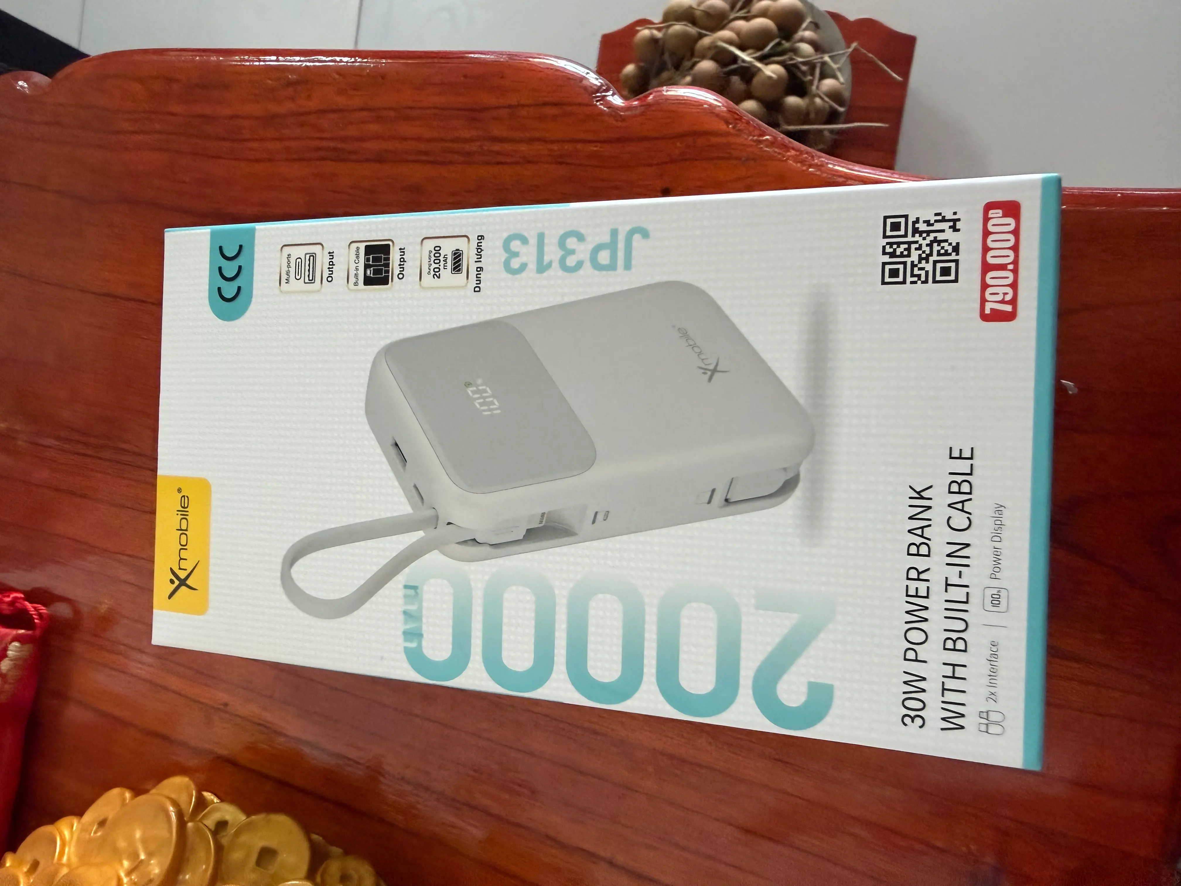 Khách hàng review Pin sạc dự phòng Polymer 20000mAh Type C PD QC 3.0 30W Xmobile JP313 kèm Cáp Lightning và Type C 2