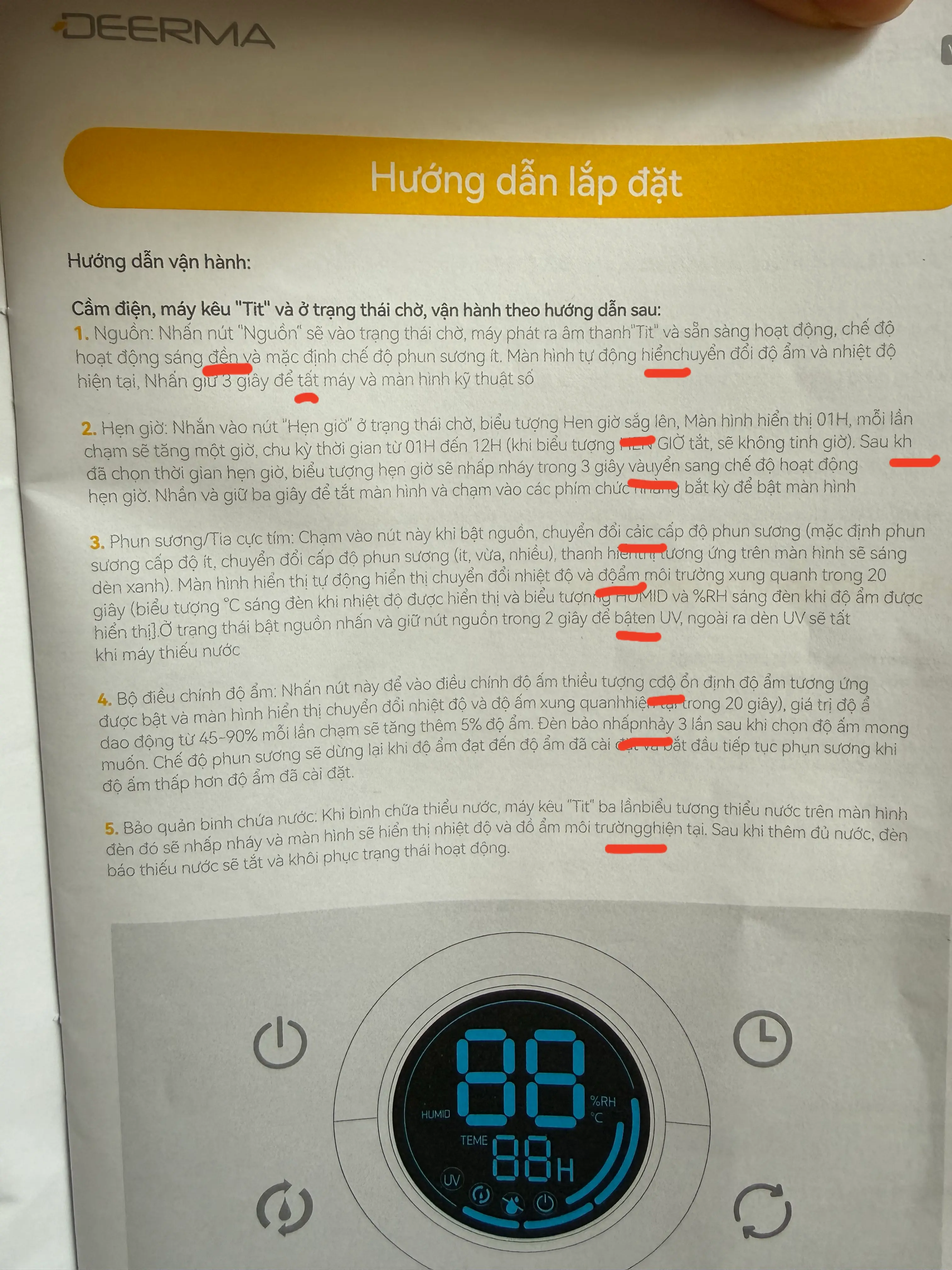 Khách hàng review Máy tạo độ ẩm Deerma DEM-F628S 1
