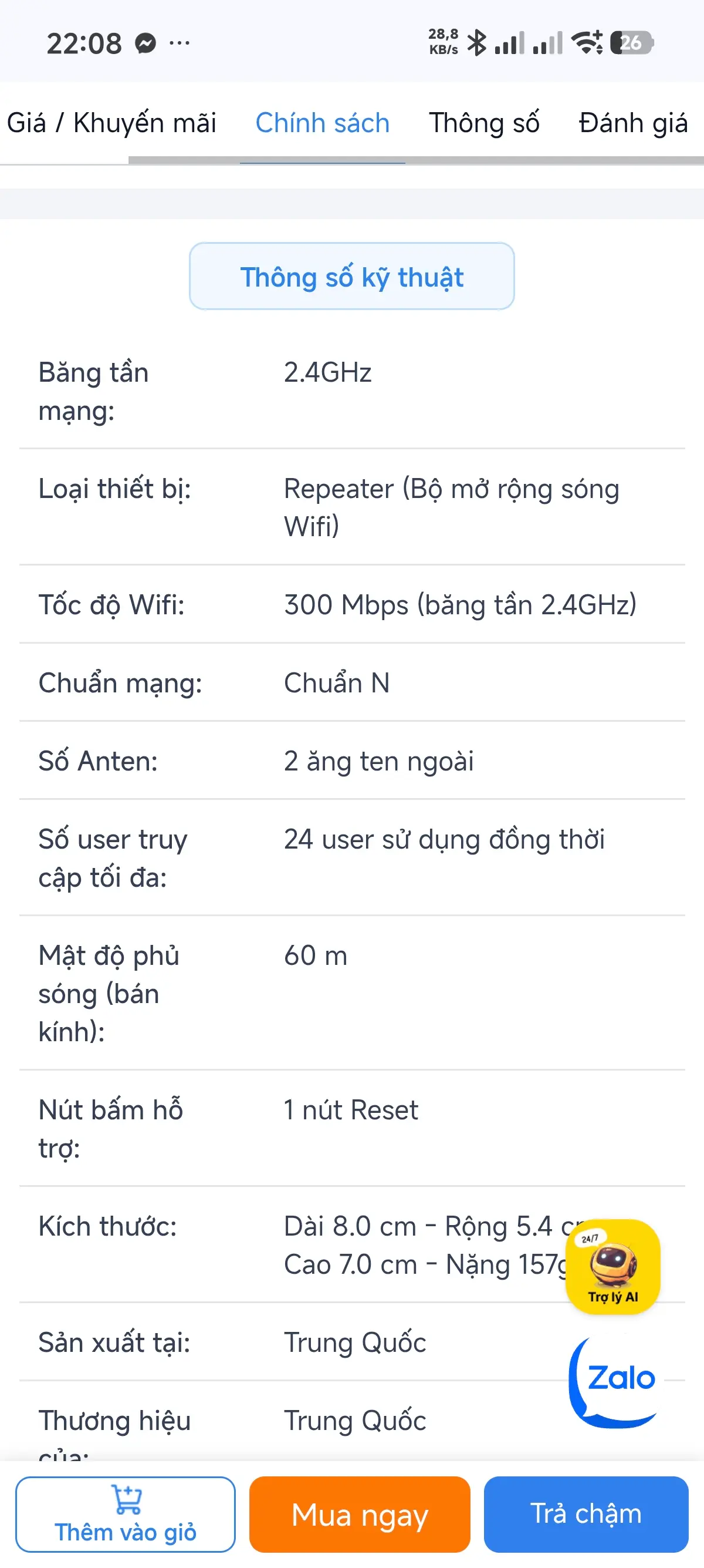 Khách hàng review Repeater mở rộng sóng Wifi Xiaomi Wifi Range Extender N300 2