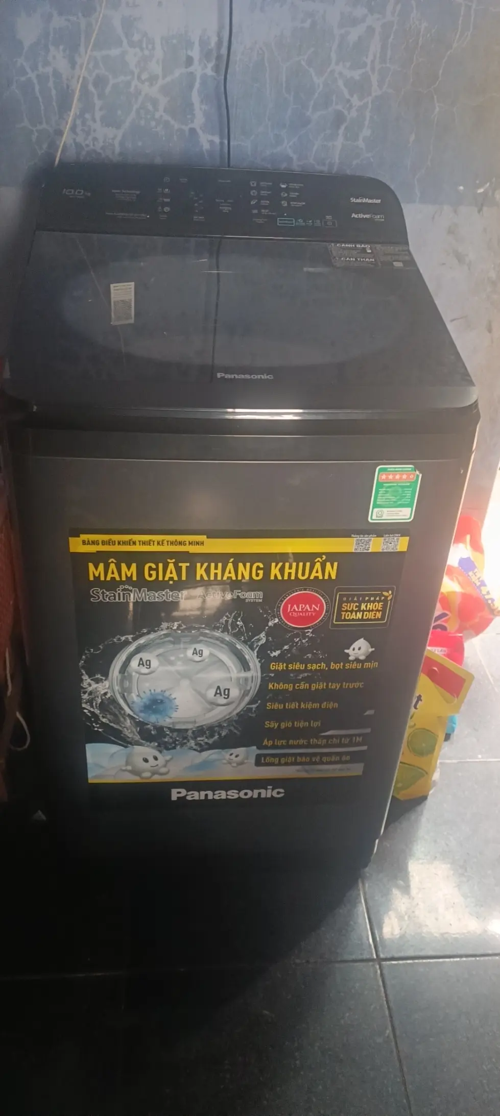 Khách hàng review Máy giặt Panasonic 10 Kg NA-F100A9BRV 2