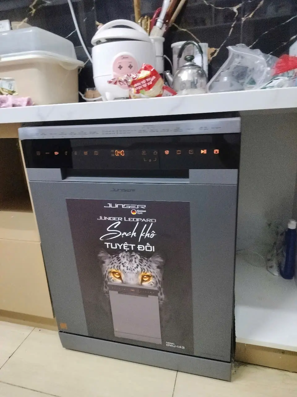 Khách hàng review Máy rửa chén độc lập Junger Leopard DWJ-143 11