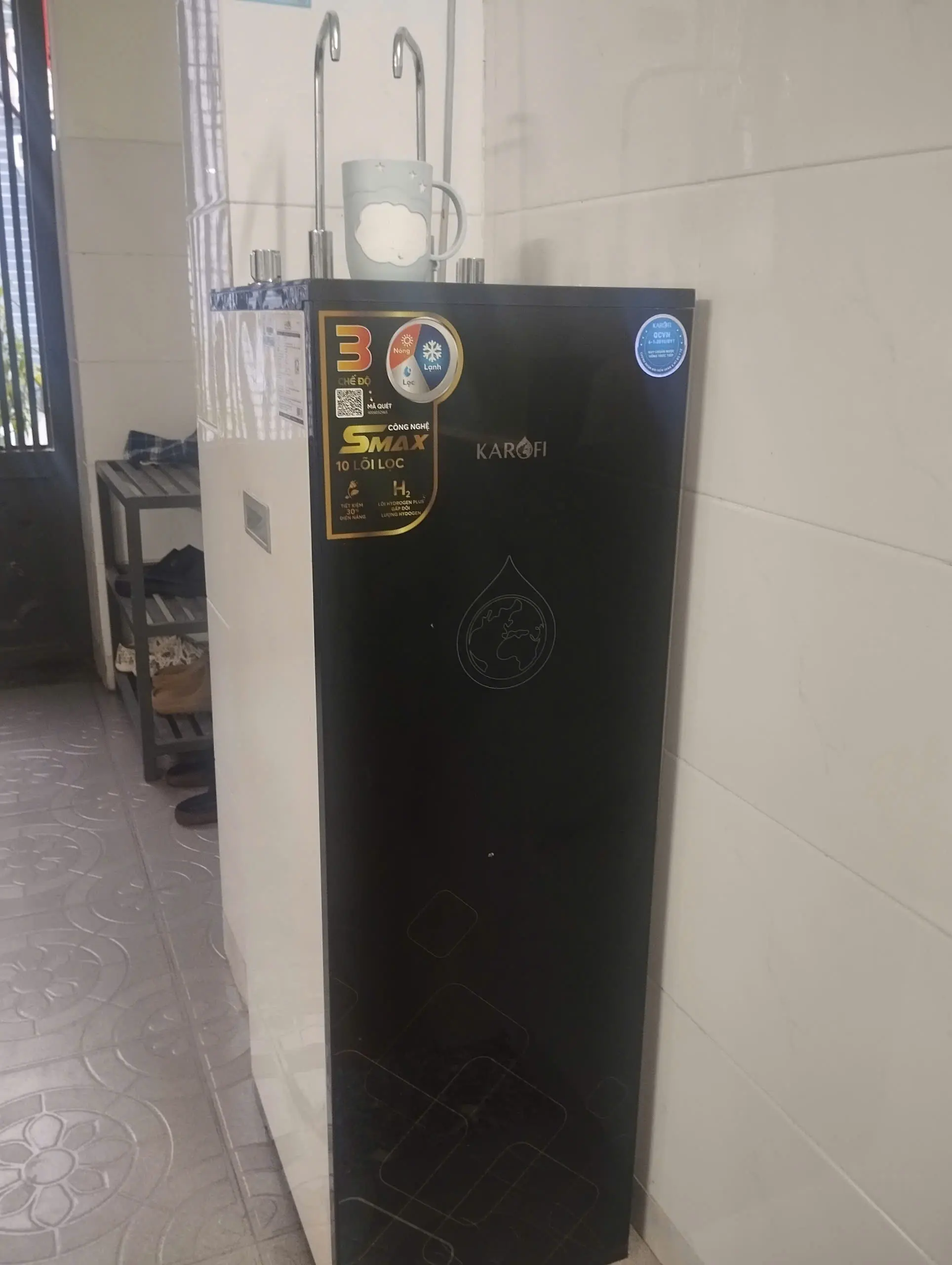 Khách hàng review Máy lọc nước RO nóng nguội lạnh Hydrogen Karofi KAD-X39 10 lõi 2