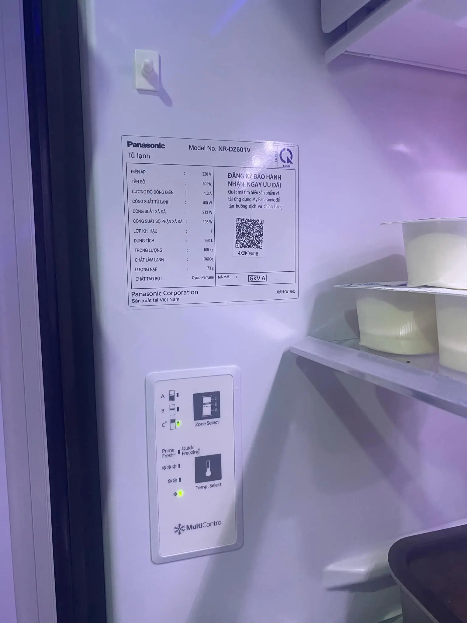 Khách hàng review Tủ lạnh Panasonic Inverter 550 lít Multi Door NR-DZ601VGKV 18