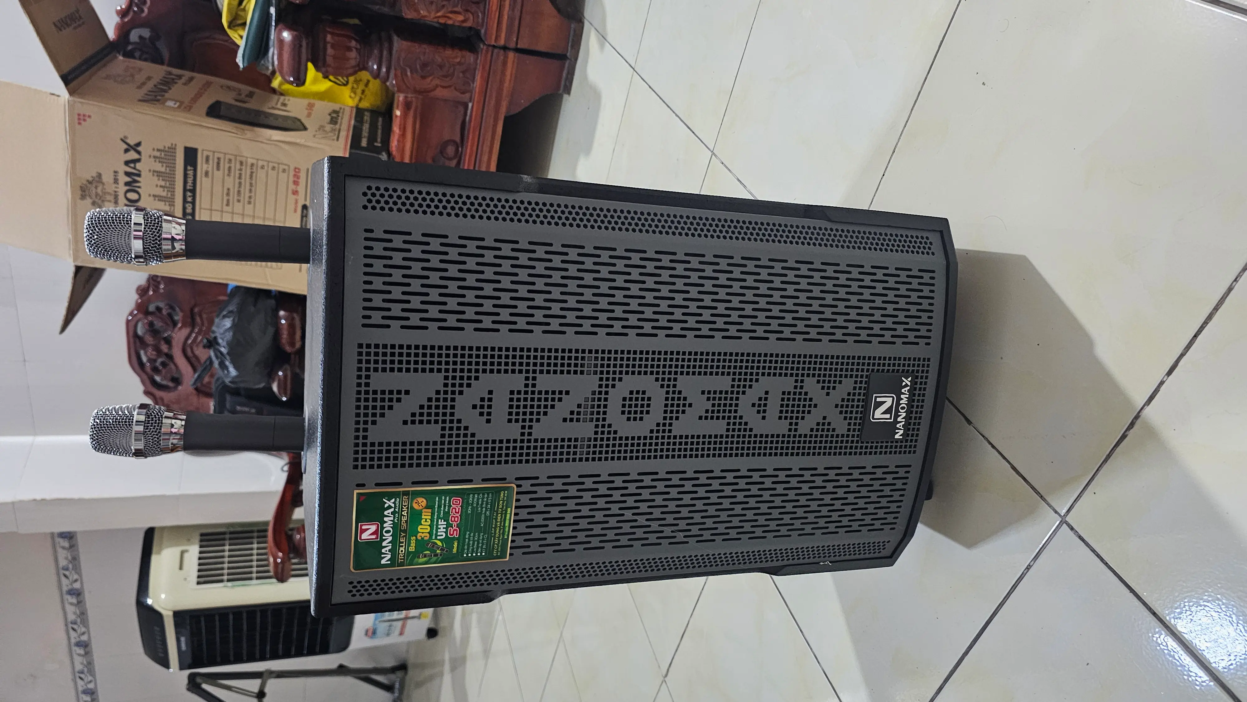 Khách hàng review Loa kéo karaoke Nanomax S-820 400W 1