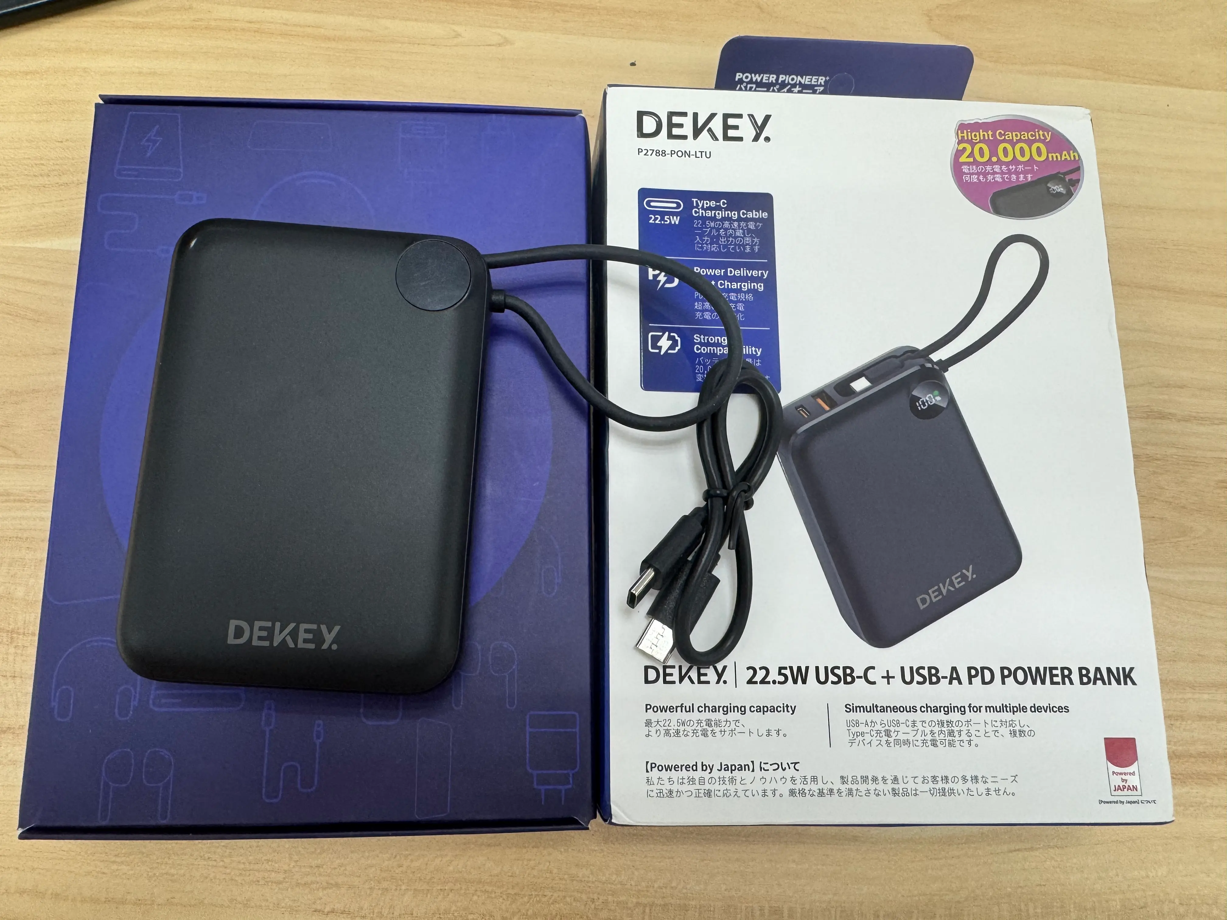 Khách hàng review Pin sạc dự phòng Polymer 20000mAh Type-C QC 3.0 22.5W Dekey Power Pioneer P2788  kèm cáp Type-C - Đen 1