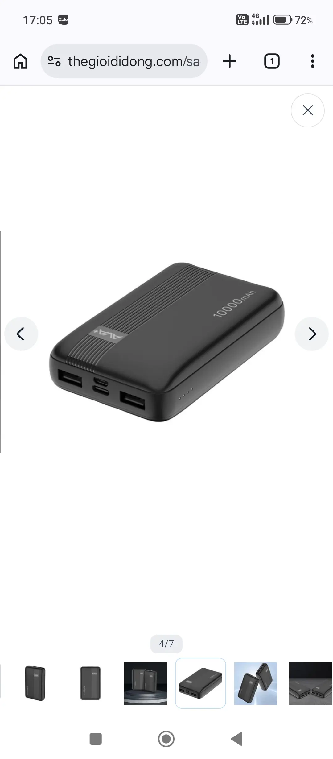 Khách hàng review Pin sạc dự phòng Polymer 10000mAh 12W AVA  DS808A 3