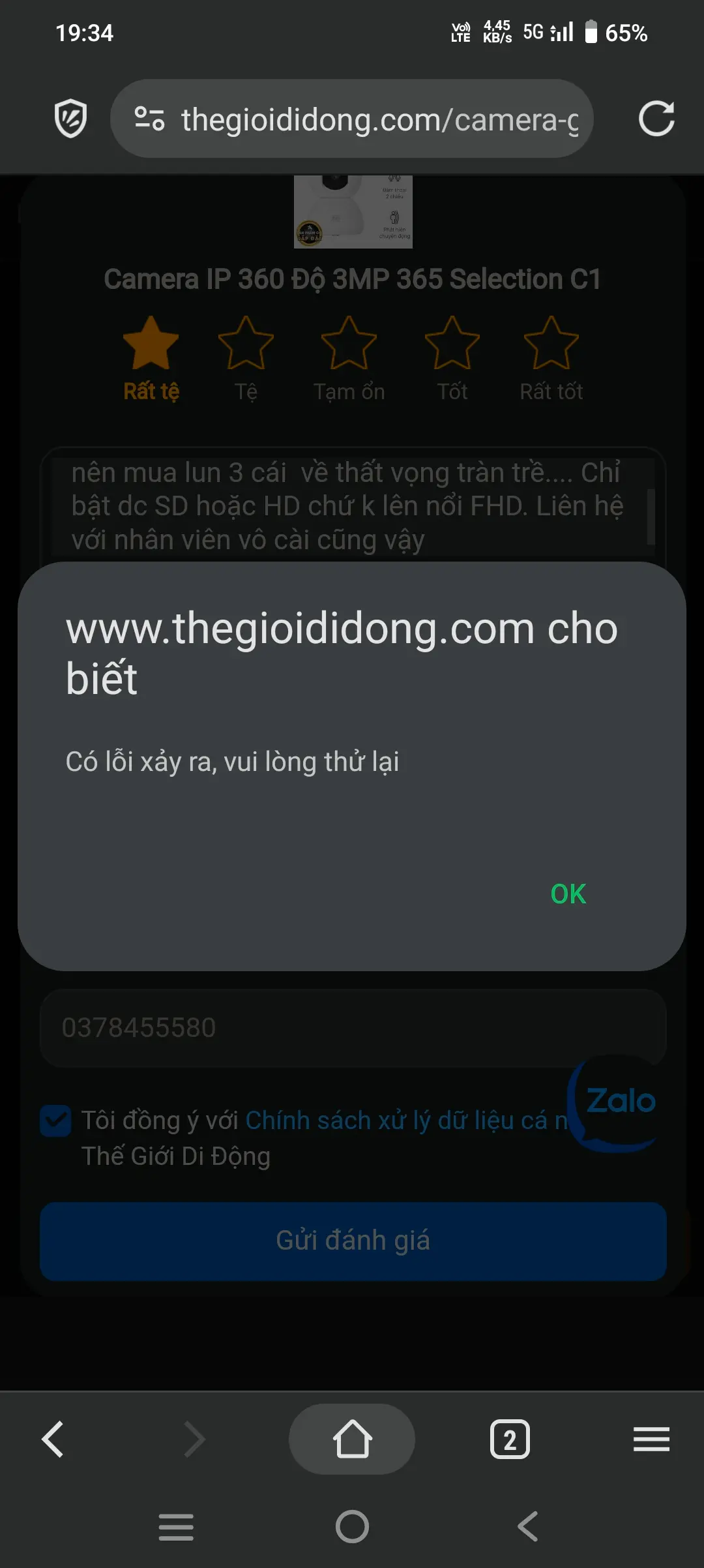 Khách hàng review Camera IP 360 Độ 365 Selection C1 3