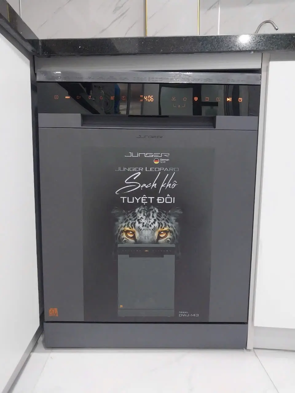 Khách hàng review Máy rửa chén độc lập Junger Leopard DWJ-143 63
