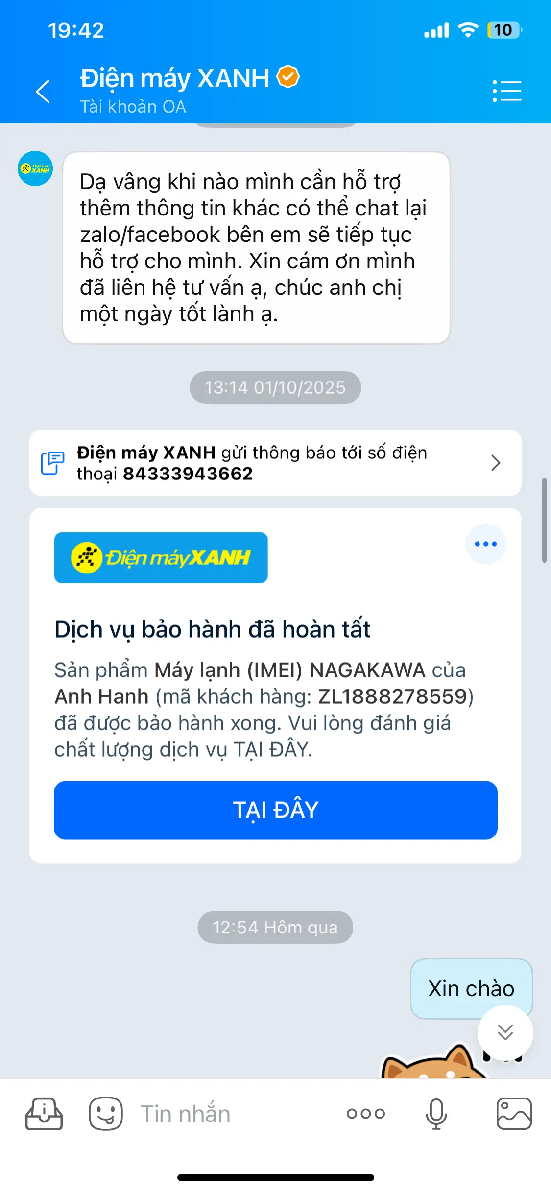 Khách hàng review Máy lạnh Nagakawa Inverter 1 HP NIS-C09R2T28 8