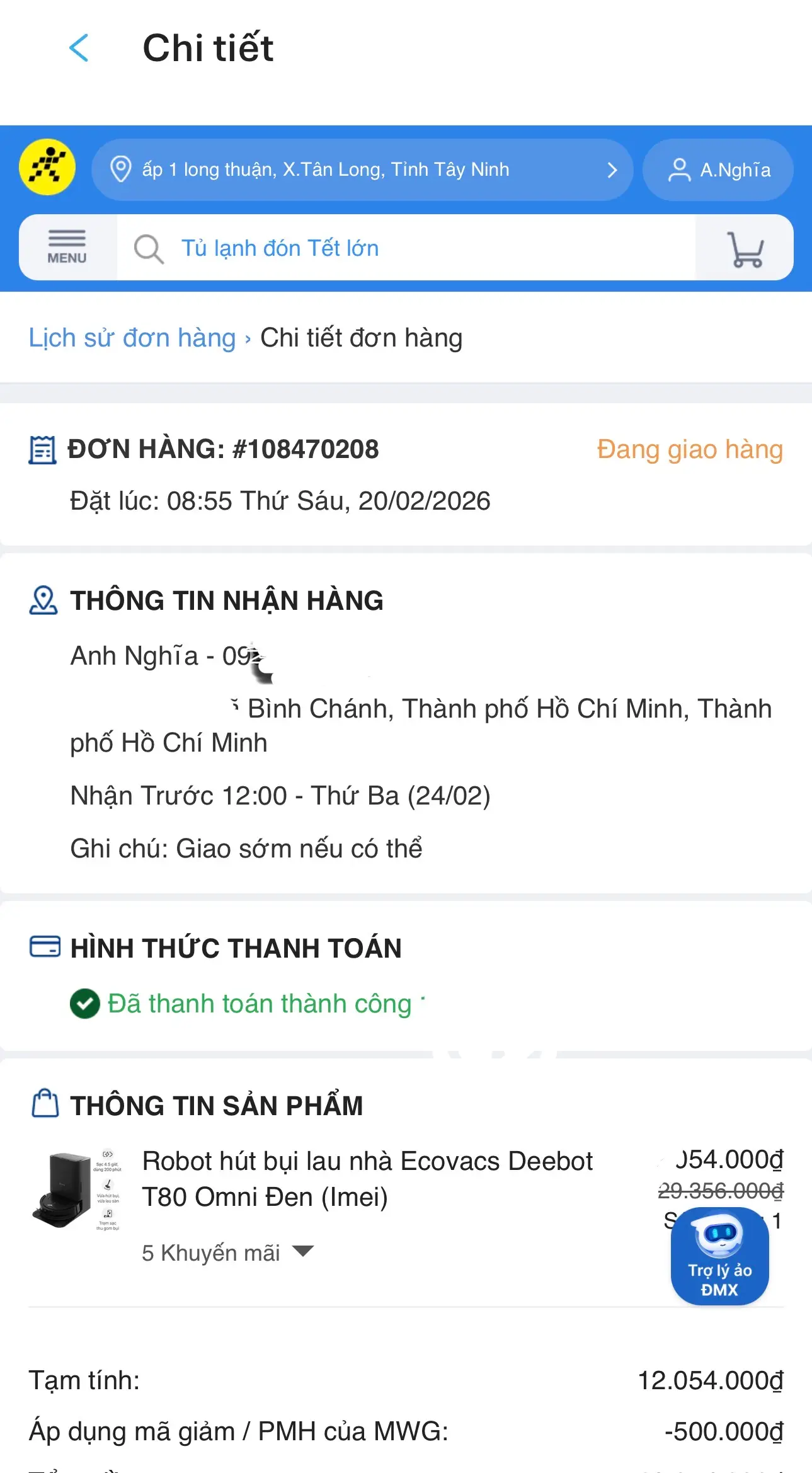 Khách hàng review Robot hút bụi lau nhà Ecovacs Deebot T80 OMNI - Đen 2